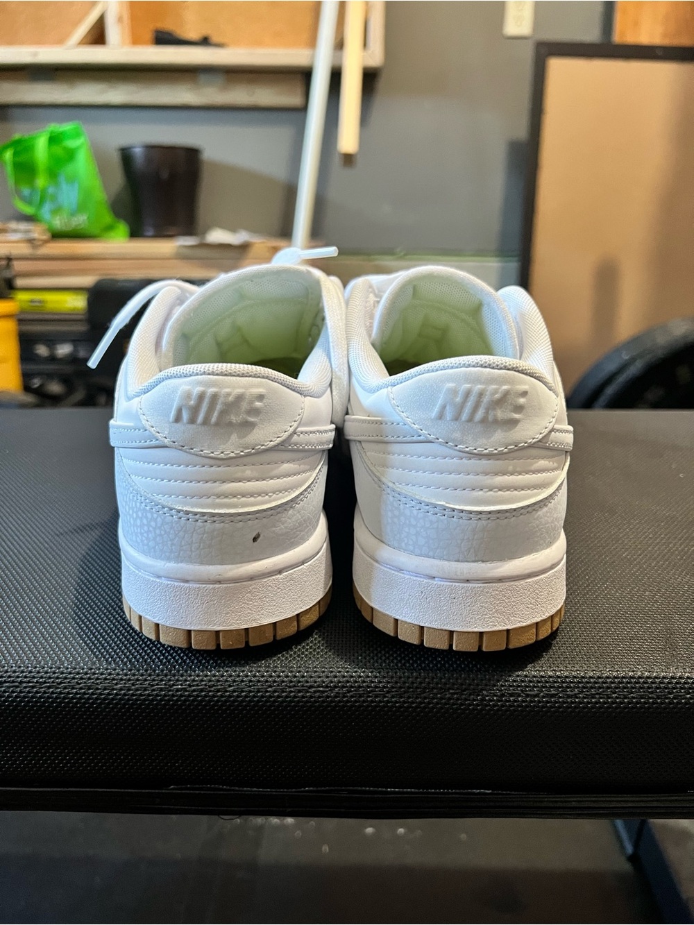 Nike Dunk Low White with Gum Sole - Picture 5 of 11